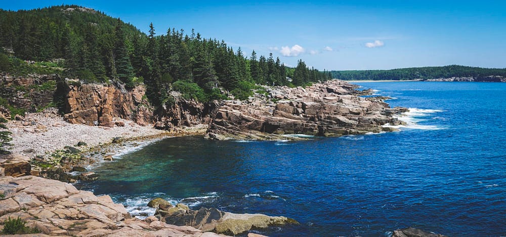 Overlook of rocky Maine coast
