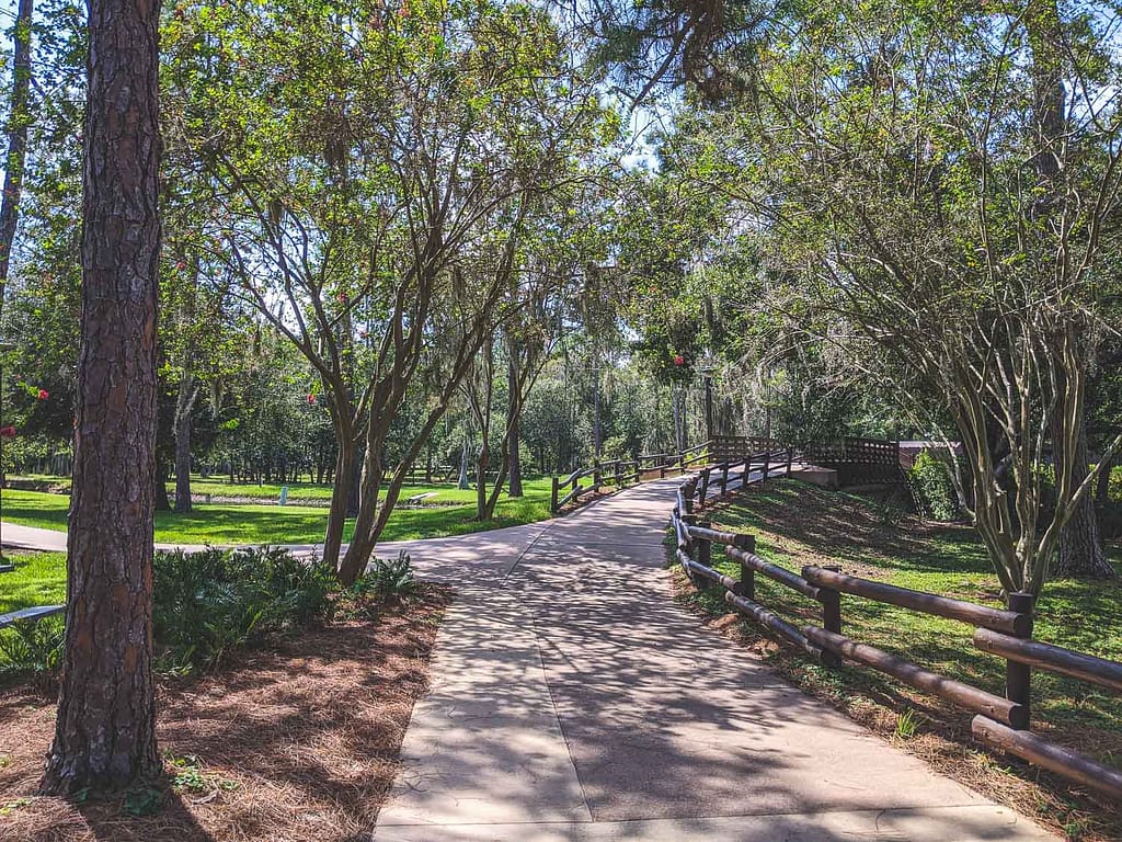 Paved walkway at Disney's fort wilderness