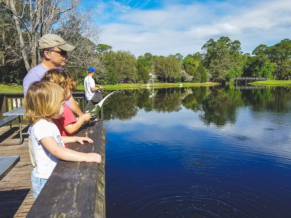 Fishing at Disney's fort wilderness