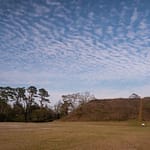 Temple Mound under blue skies at Kolomoki Mounds State Park