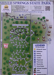 Silver Springs State Park Campsite maps