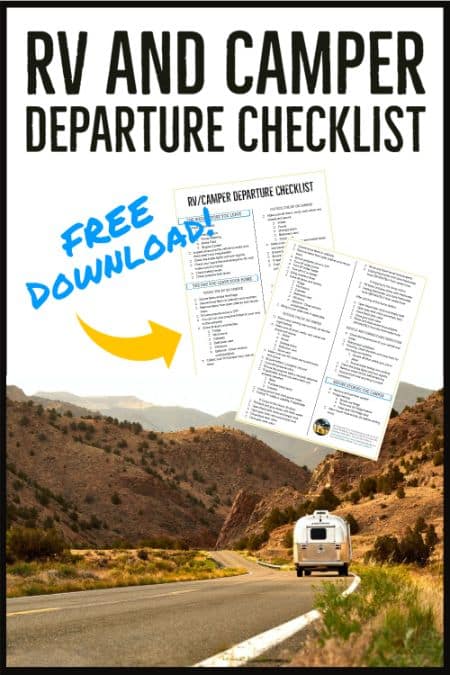 RV Departure Checklist PIN
