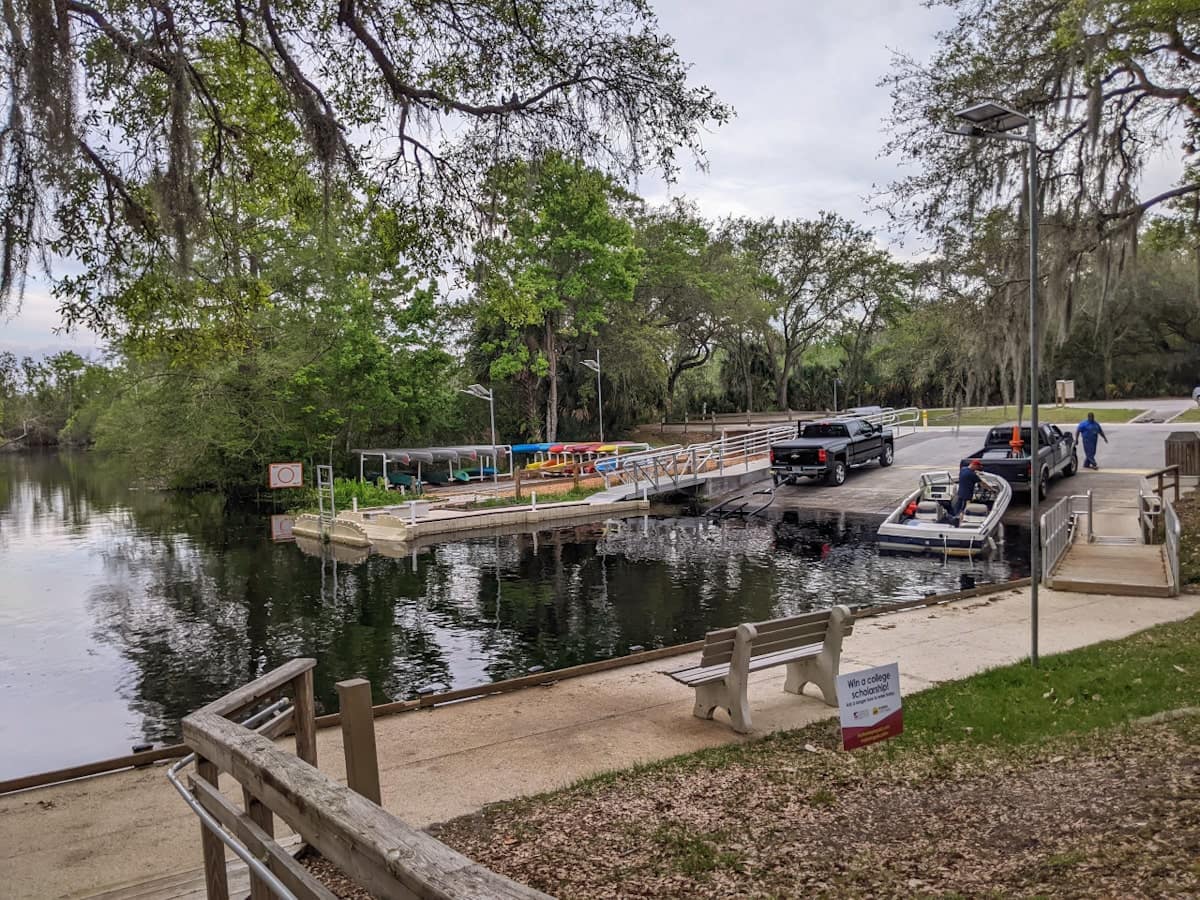 Boat ramp at Lake Griffin State Park