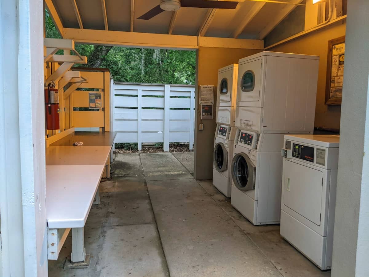Laundry facilities at Lake Griffin State Park